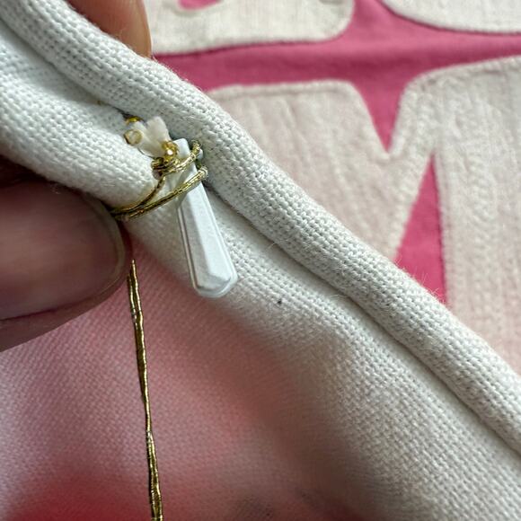 Pottery Barn Teen Jetsetter Pillow Cover Pink Square 18 x 18 Embroidered Decor - Picture 4 of 4